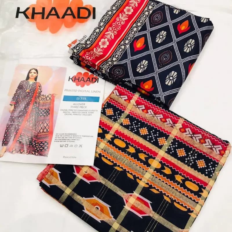 Khaddi Linen Printed Suit