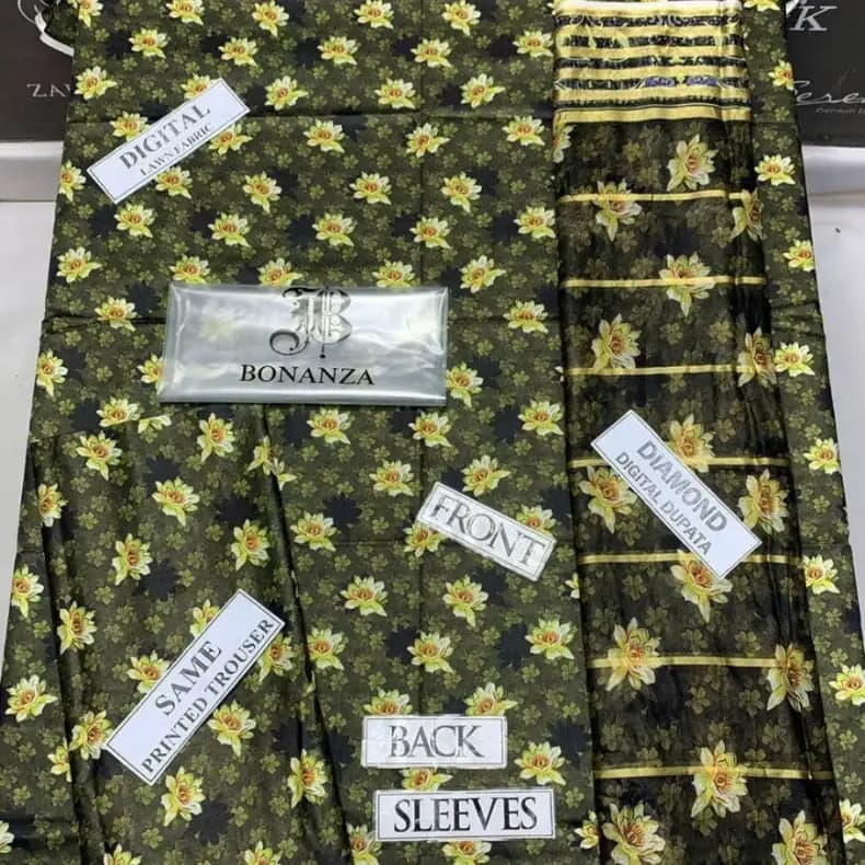 Digital Printed Lawn Suit 3p