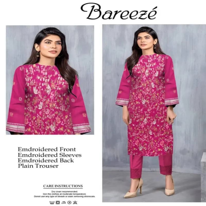 Embroided Lawn Suit 2p