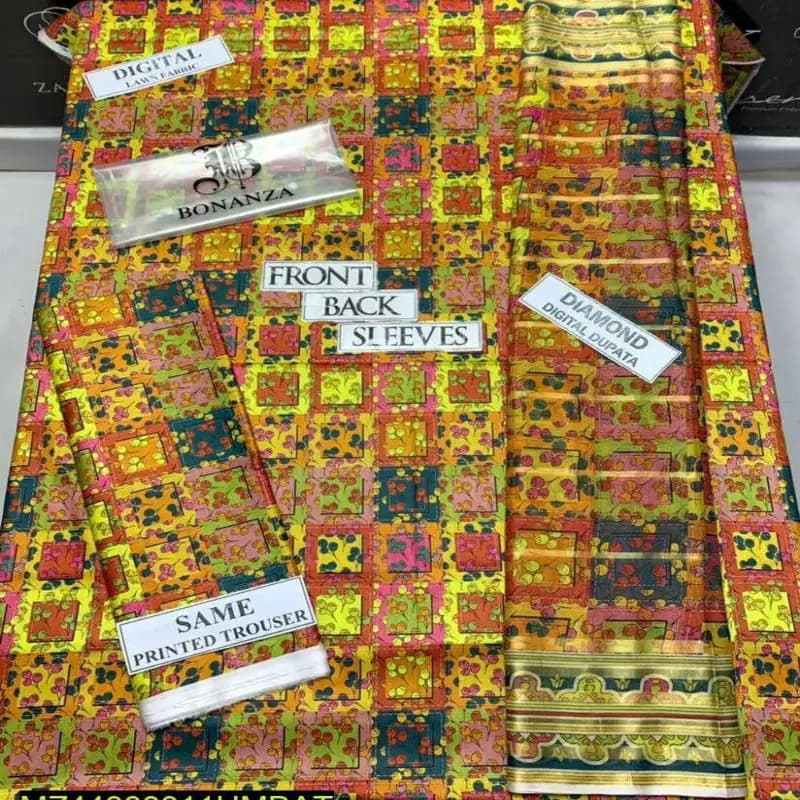 Digital Printed Lawn Suit 3p